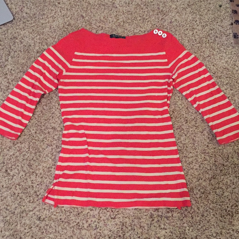Ralph Lauren Quarter Length Striped Top